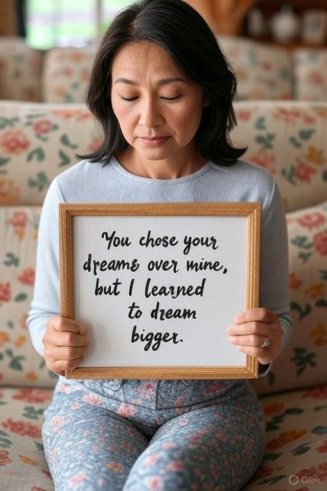 You chose your dreams over mine
