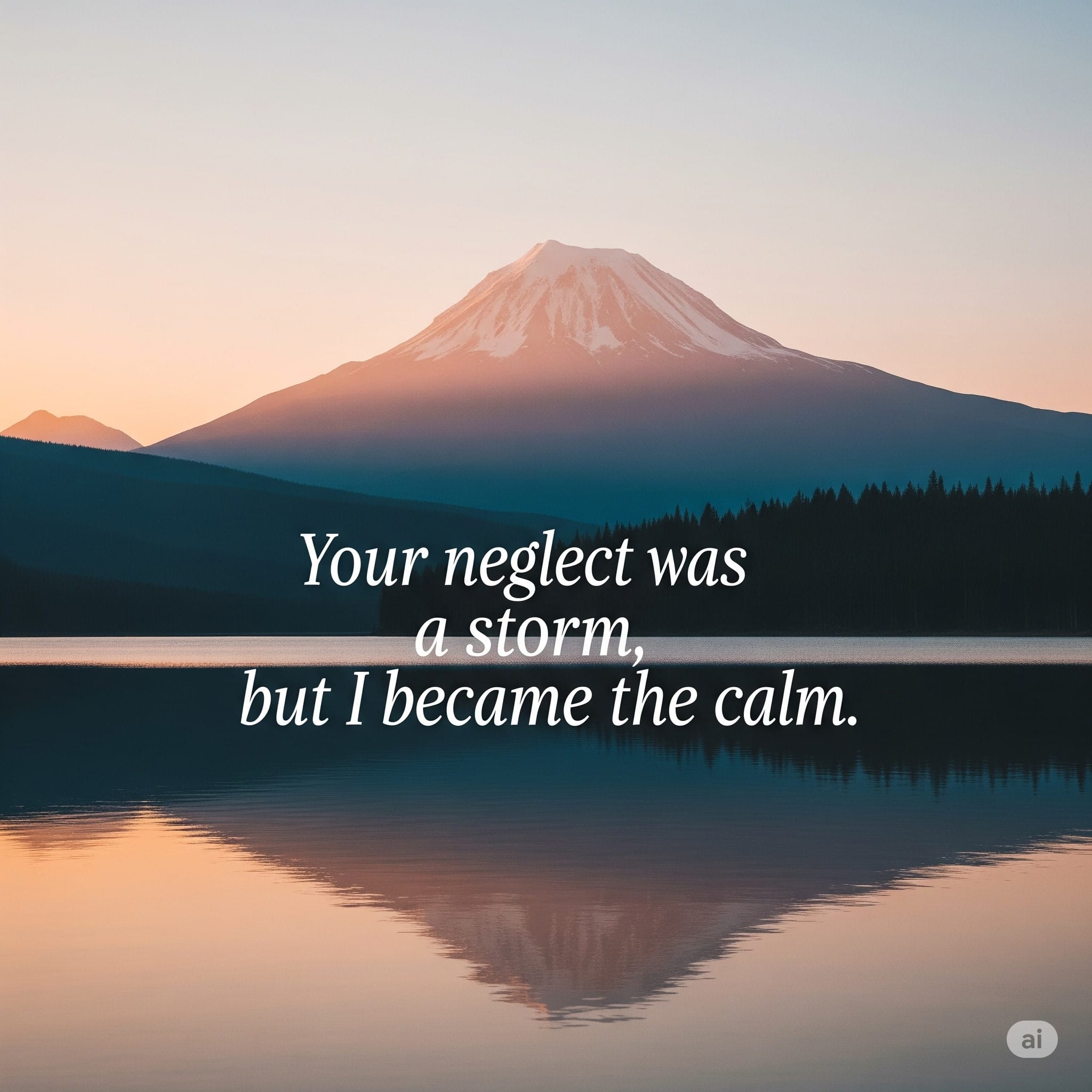 Your neglect was a storm