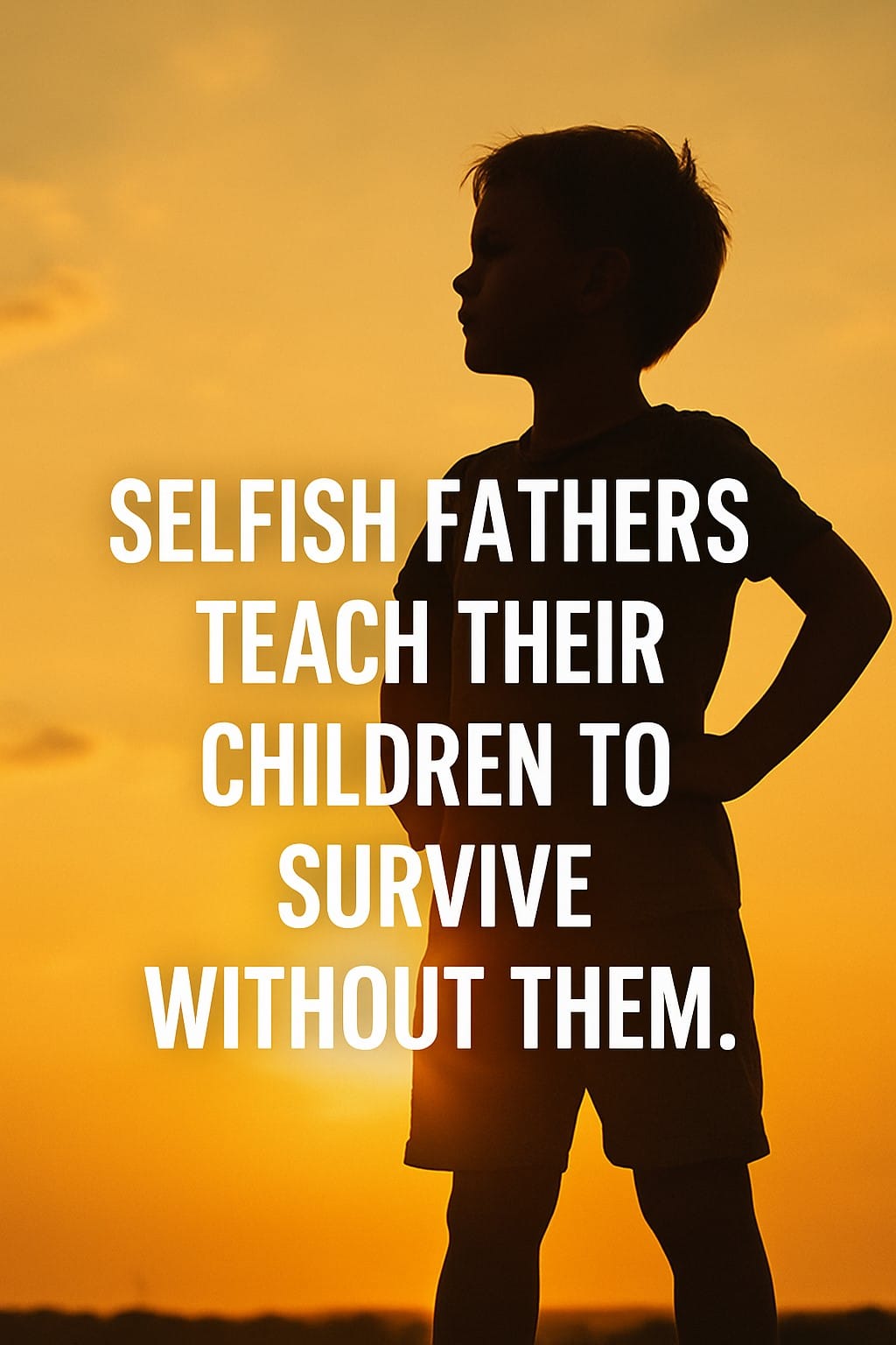 selfish fathers teach their children to survive without them