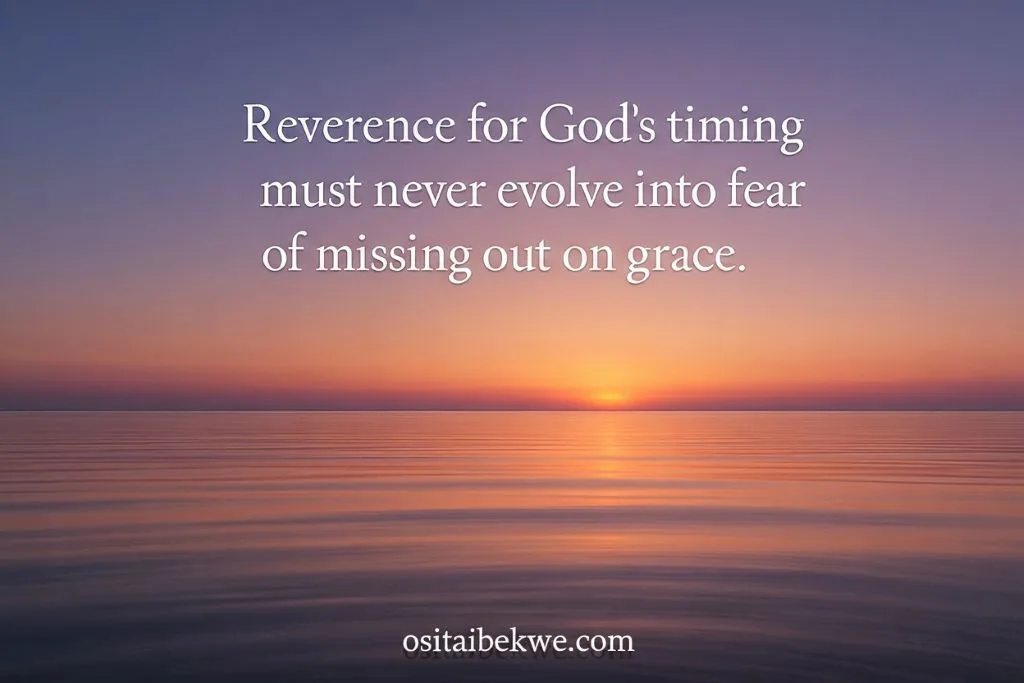 faith in waiting, grace timing, due season meaning